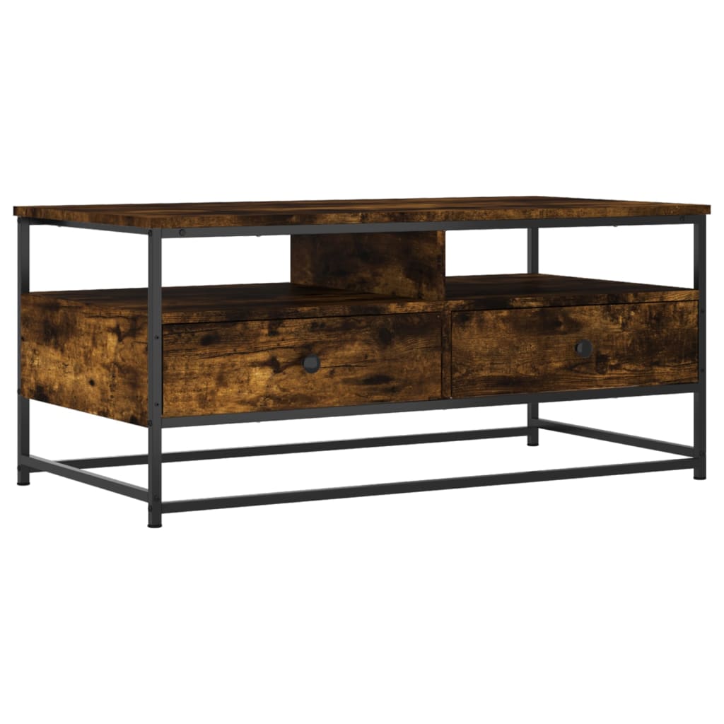 Vidaxl Mesa de Centro de Madera de Ingeniería 100x51x45 Cm - Negro