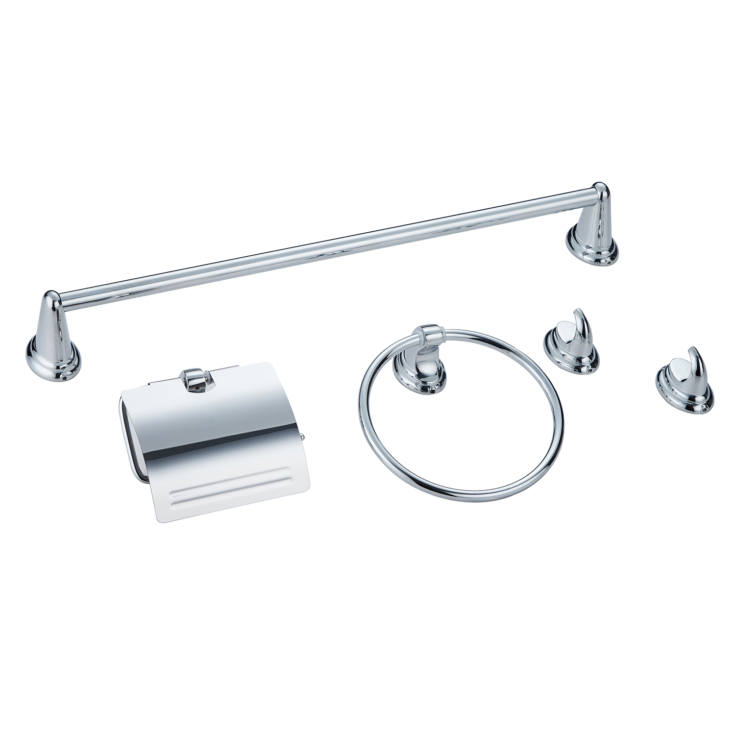 Kit de Accesorios para Baño DP Grifería 5 Piezas Modelo Gredos Acabado Cromo
