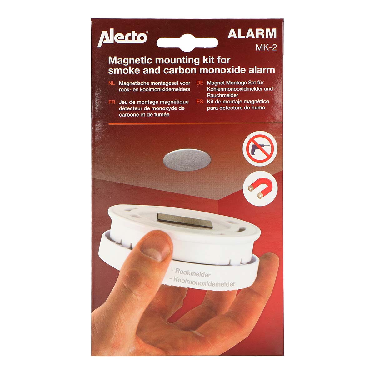 Mk-2 kit de montaje magnético para detectores de humo y alarmas de monóxido de carbono