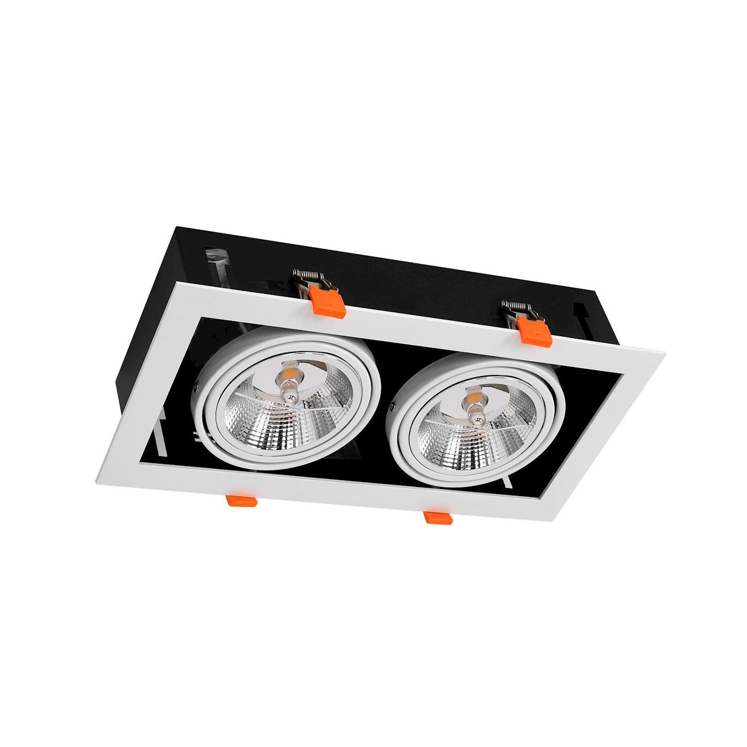 Ledkia Foco Downlight LED 24W Kardan AR111 Corte 325x165 mm 3000K Blanco Cálido
