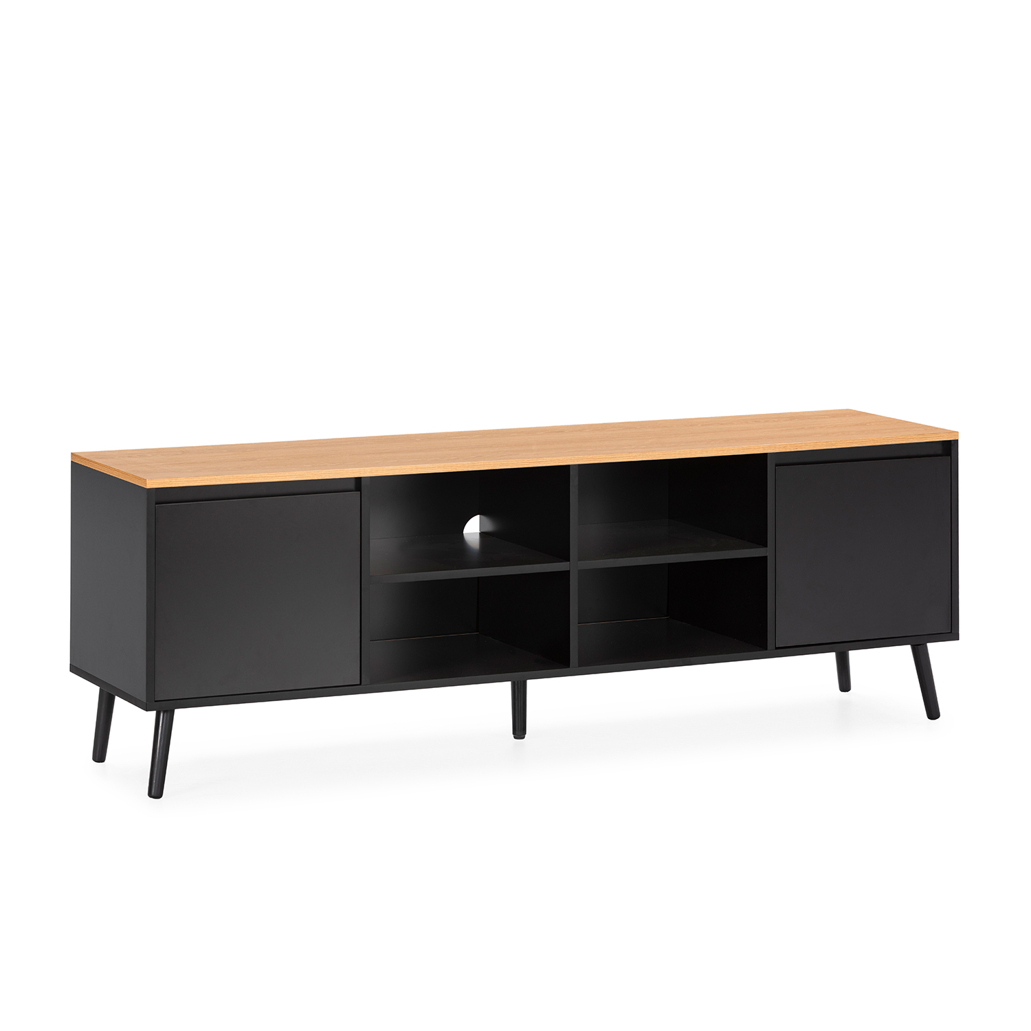VS Venta-Stock Mueble Tv Desi 2 puertas color Negro