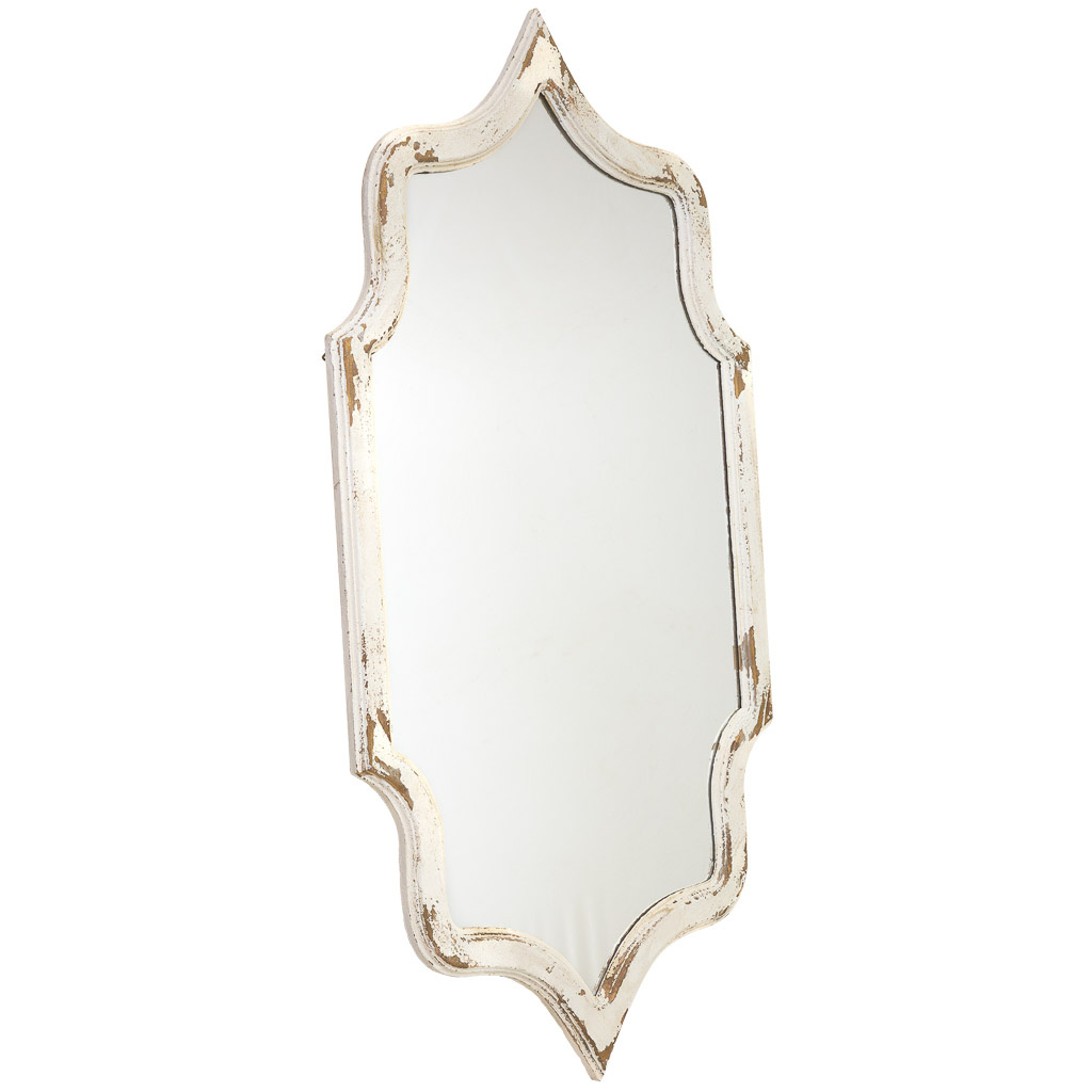Wonderlust Deco - Espejo de pared de metal acabado envejecido 60x3x118 Blanco 60x3x118