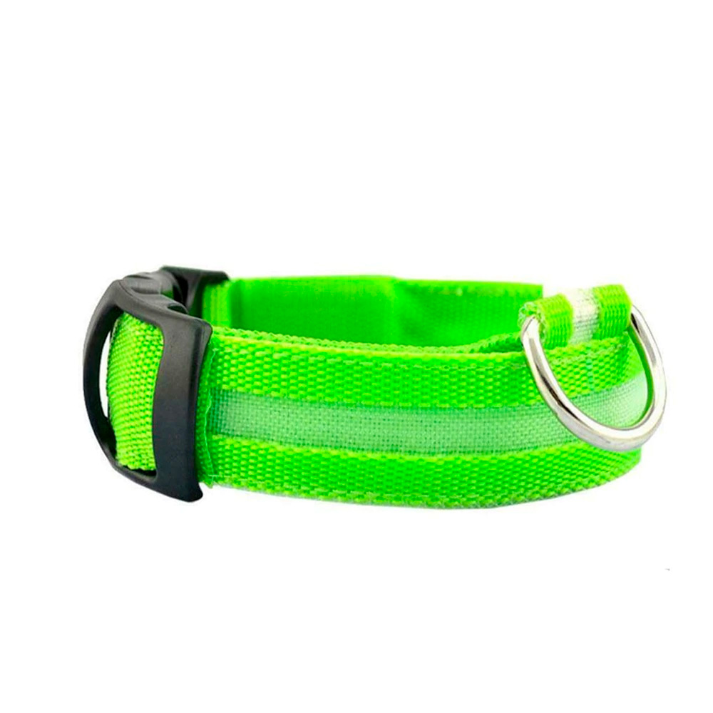Collar luminoso LED para perro, collar de tamaño ajustable para perros pequeños medianos, collar reflectante de seguridad para mascota, 3 modos de iluminación