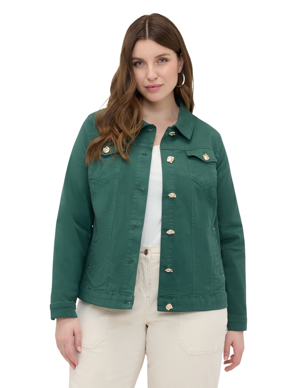 Fiorella Rubino - Chaqueta denim con botones decorativos