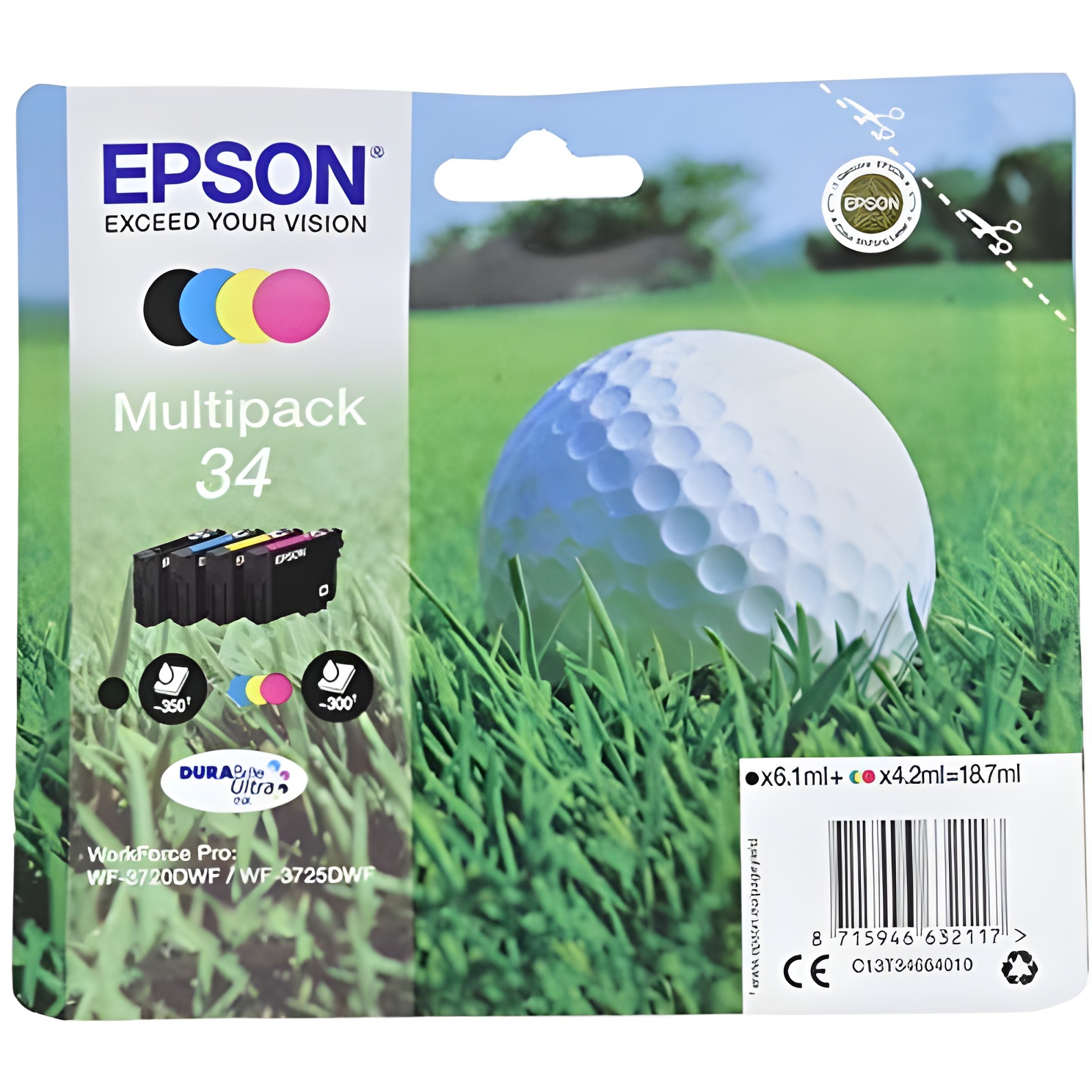 Epson C13T34664010 - Cartucho de Tinta, Multicolor, Normal, 1 Unidad