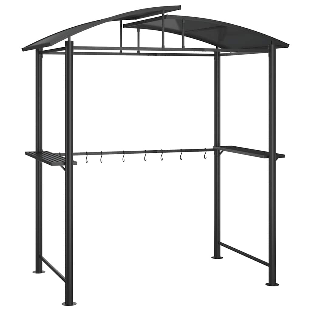 vidaXL Cenador barbacoa estante lateral acero antracita 210x114x230 cm