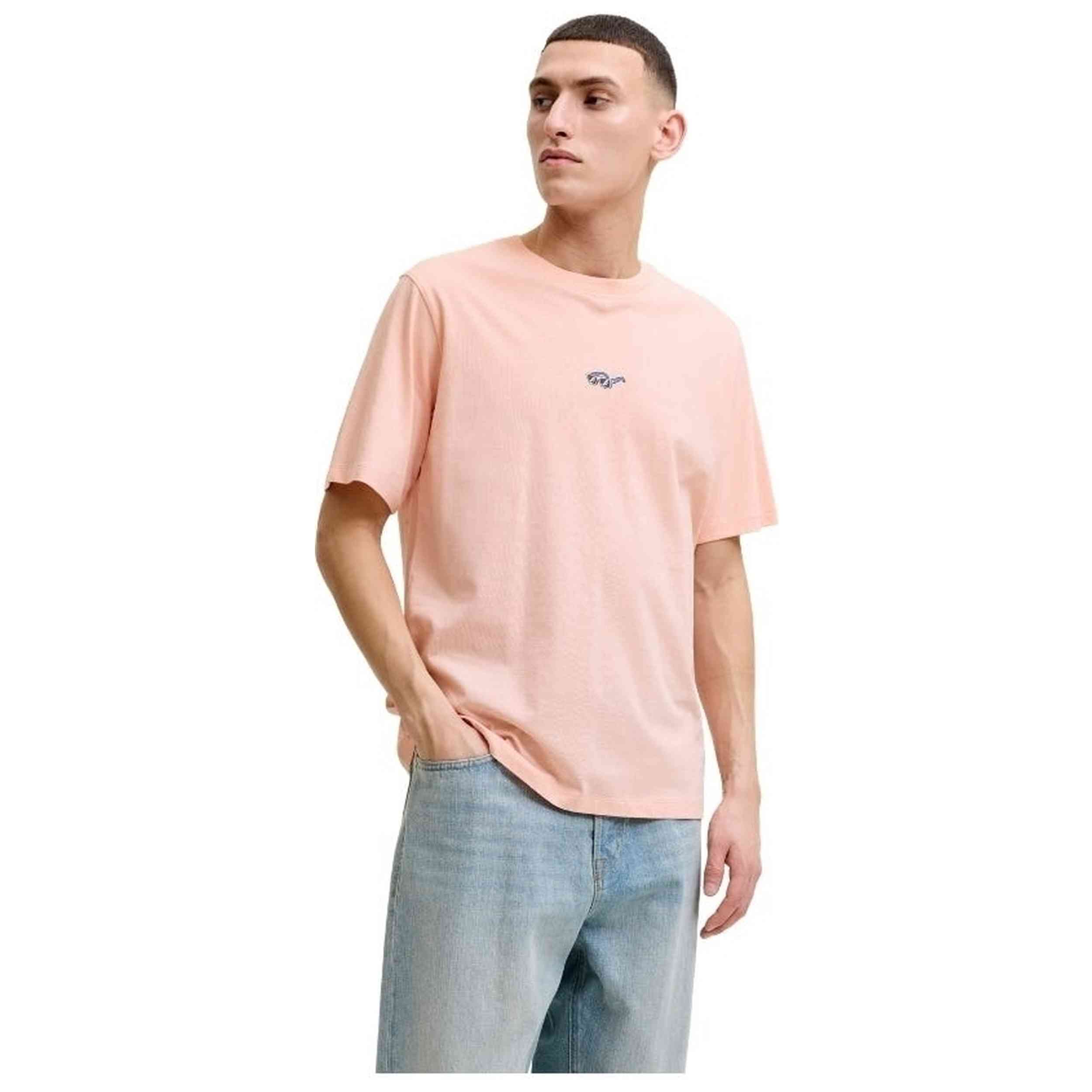 Camiseta Jack & Jones modelo Jorleo Front Tee Ss Crew Neck en color Naranja