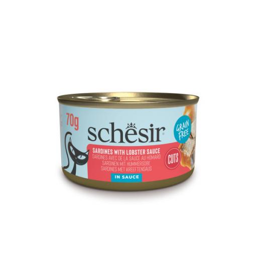 Schesir Comida Húmeda de Filetes de Sardina con Salsa de Bogavante para Gatos - 70 GR