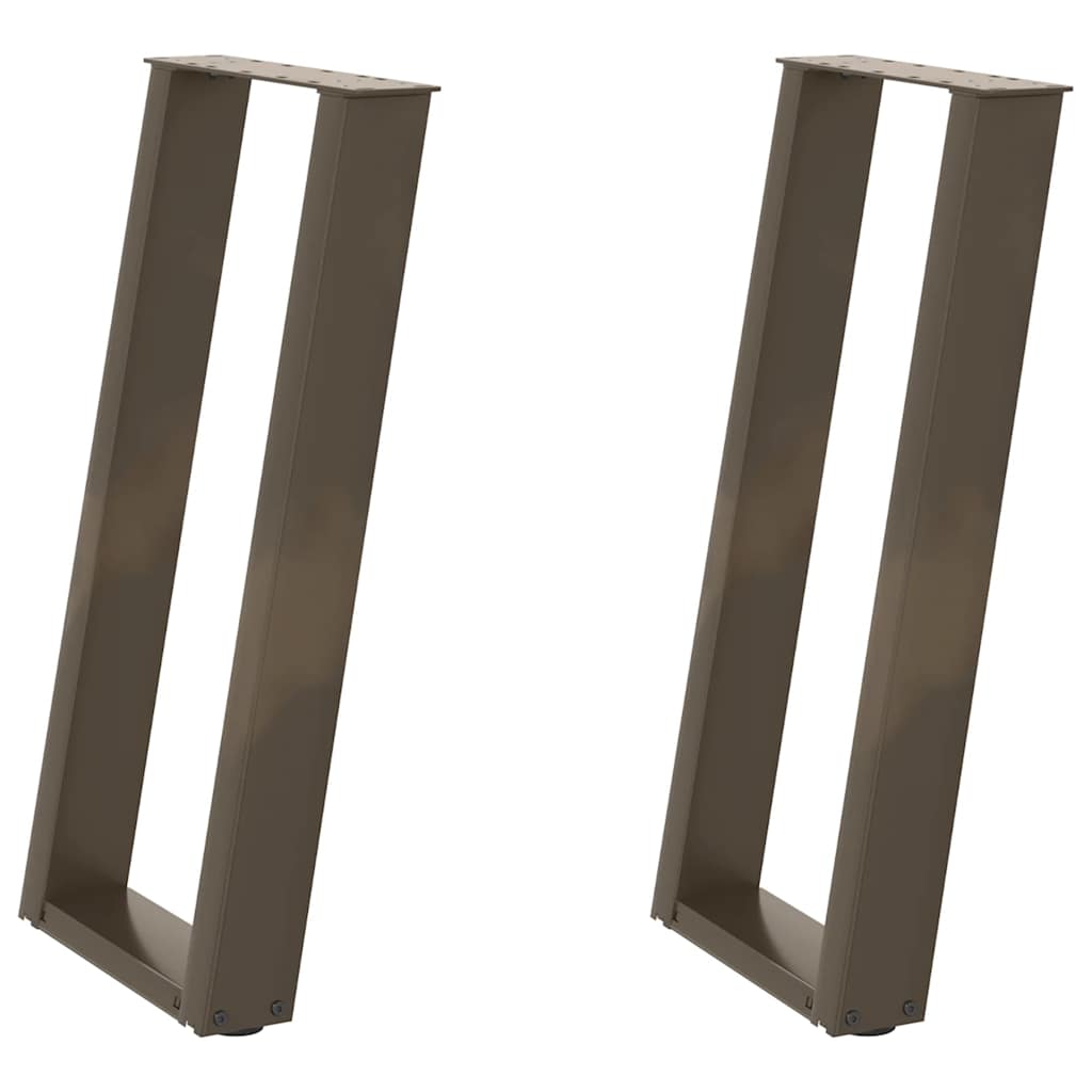 vidaXL Patas para consola en forma de U (2 unidades) 38 x 72-73 cm, acero