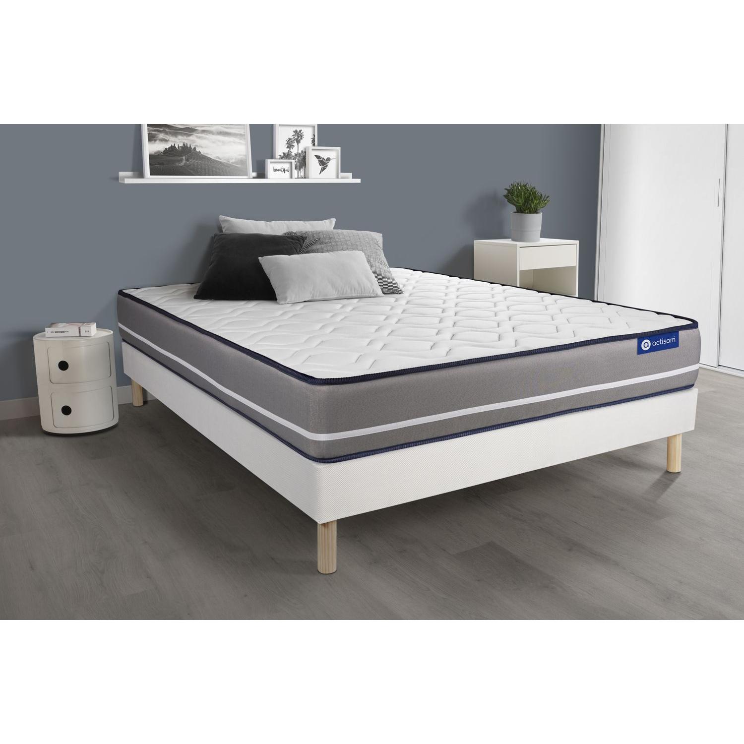 Pack colchón Actiflex pur 120x200cm + Somier multiláminas, Muelles ensacados, 3 zonas de confort