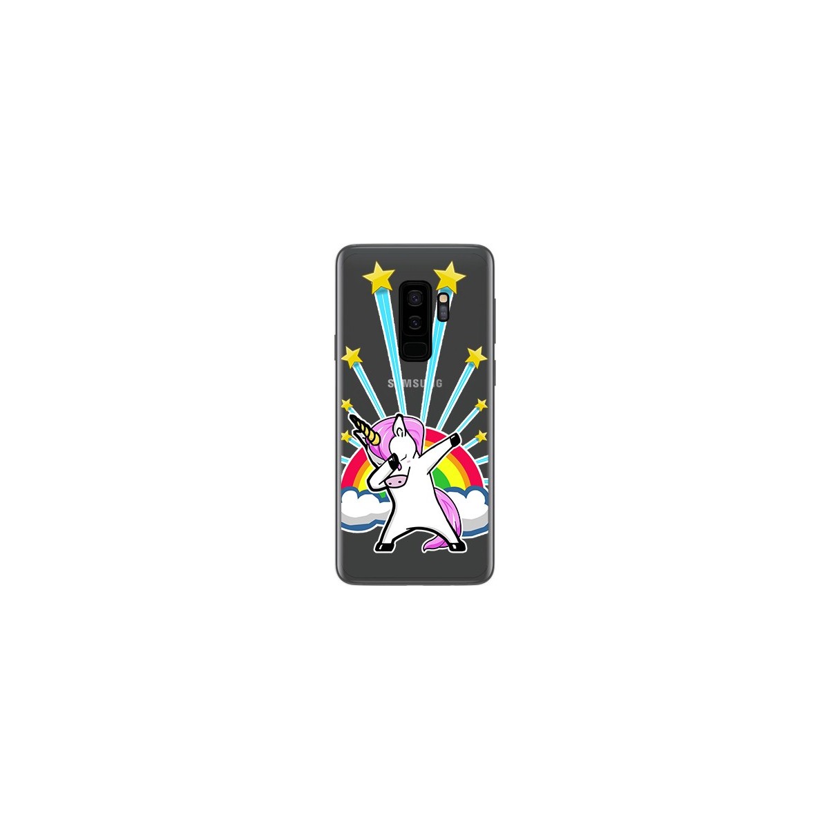 Tumundosmartphone Funda Gel Transparente para Samsung Galaxy S9 Plus Diseño Unicornio Dibujos