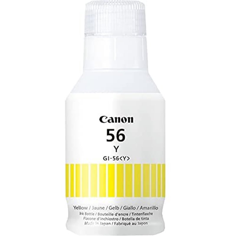 Tinta de recarga original Canon GI-56Y: amarilla hasta 14.000 páginas