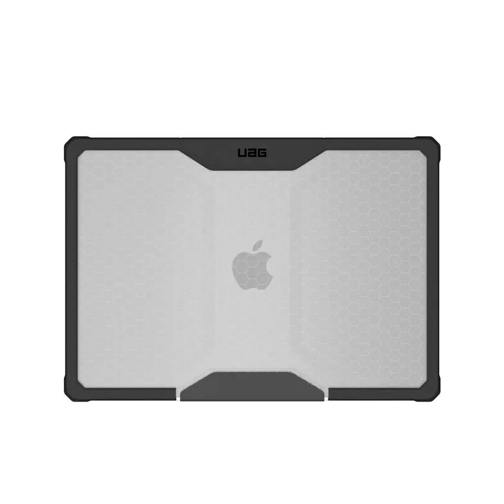 URBAN ARMOR GEAR Plyo Case para Apple MacBook Air 15" Pulgadas (M2-2023) Funda [Resistente a caídas según el estándar Militar, Rejillas de ventilación integradas] Ice/Negro (Transparente)