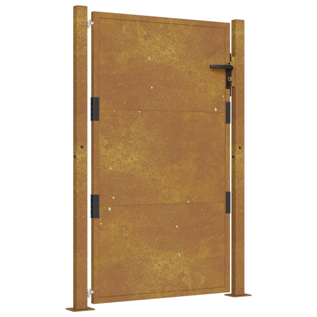vidaXL Puerta de jardín acero corten Dimensiones 105 x 130 cm, 105 x 155 cm, 105 x 205 cm