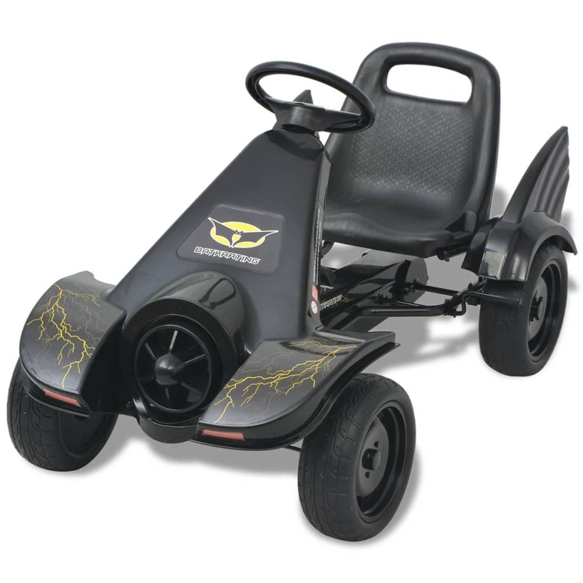 Kart infantil a pedales con asiento regulable +3A negro 61x115x62 cm