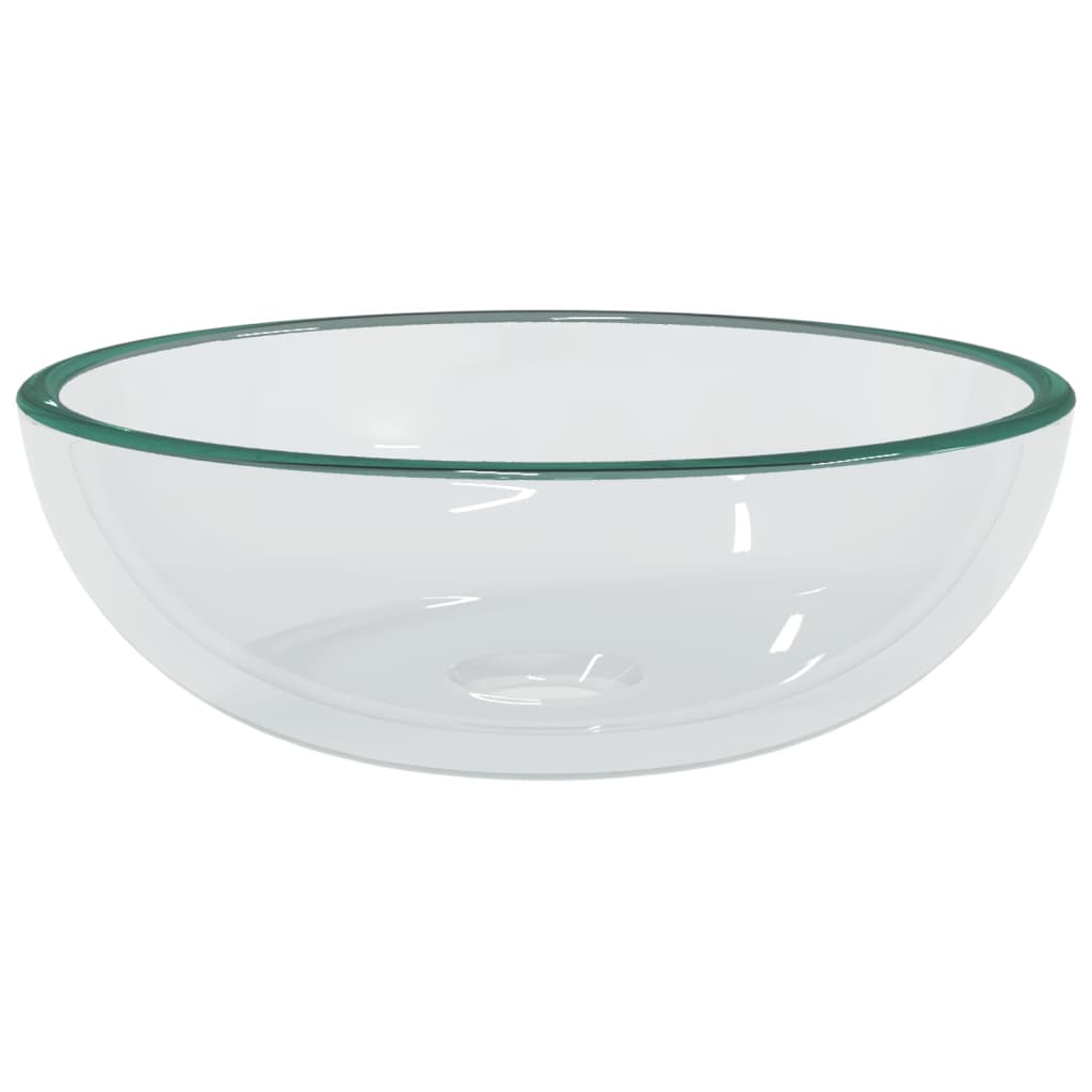 vidaXL Lavabo de vidrio templado 35x12 cm