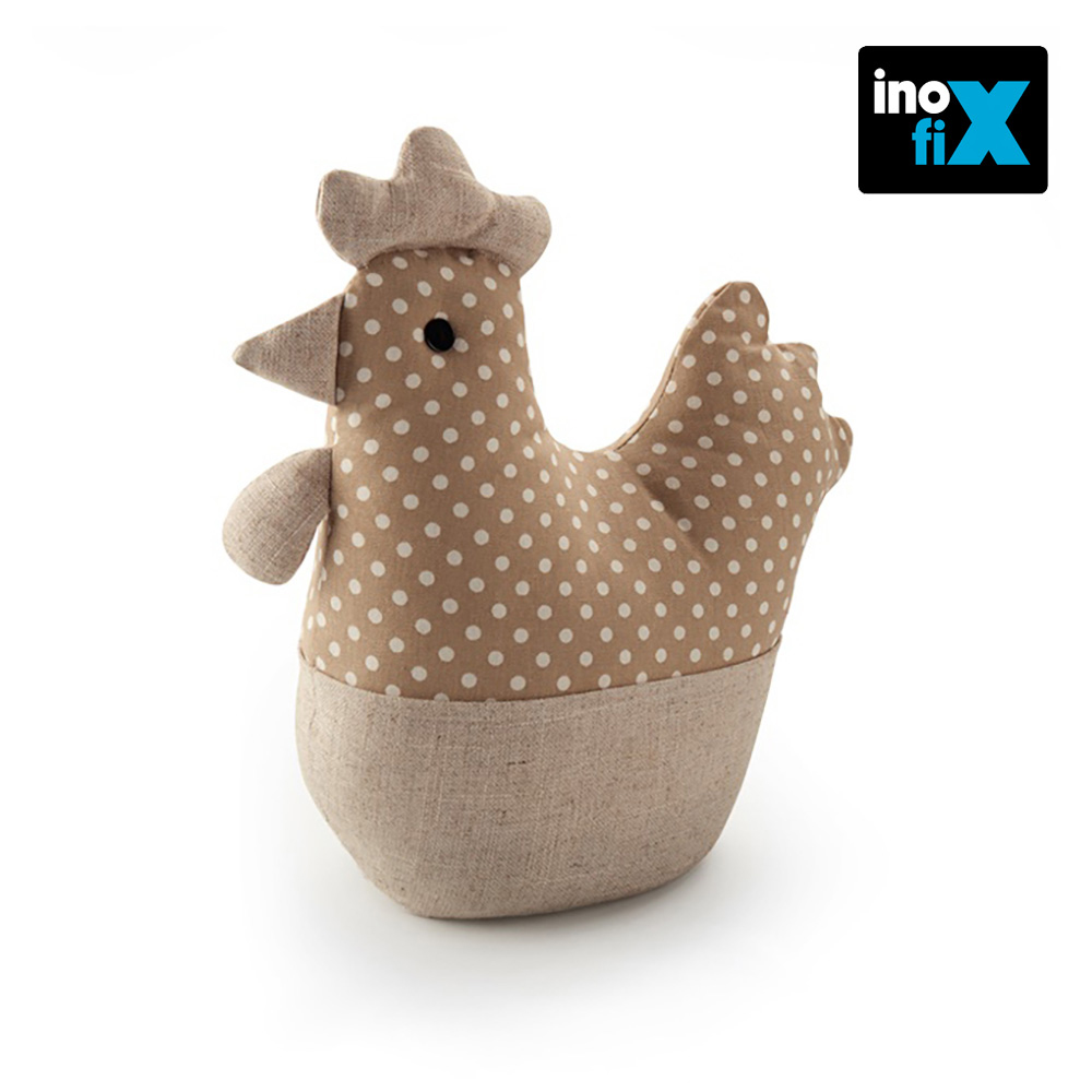 Tope textil sujetapuertas 1kg gallina beige. inofix