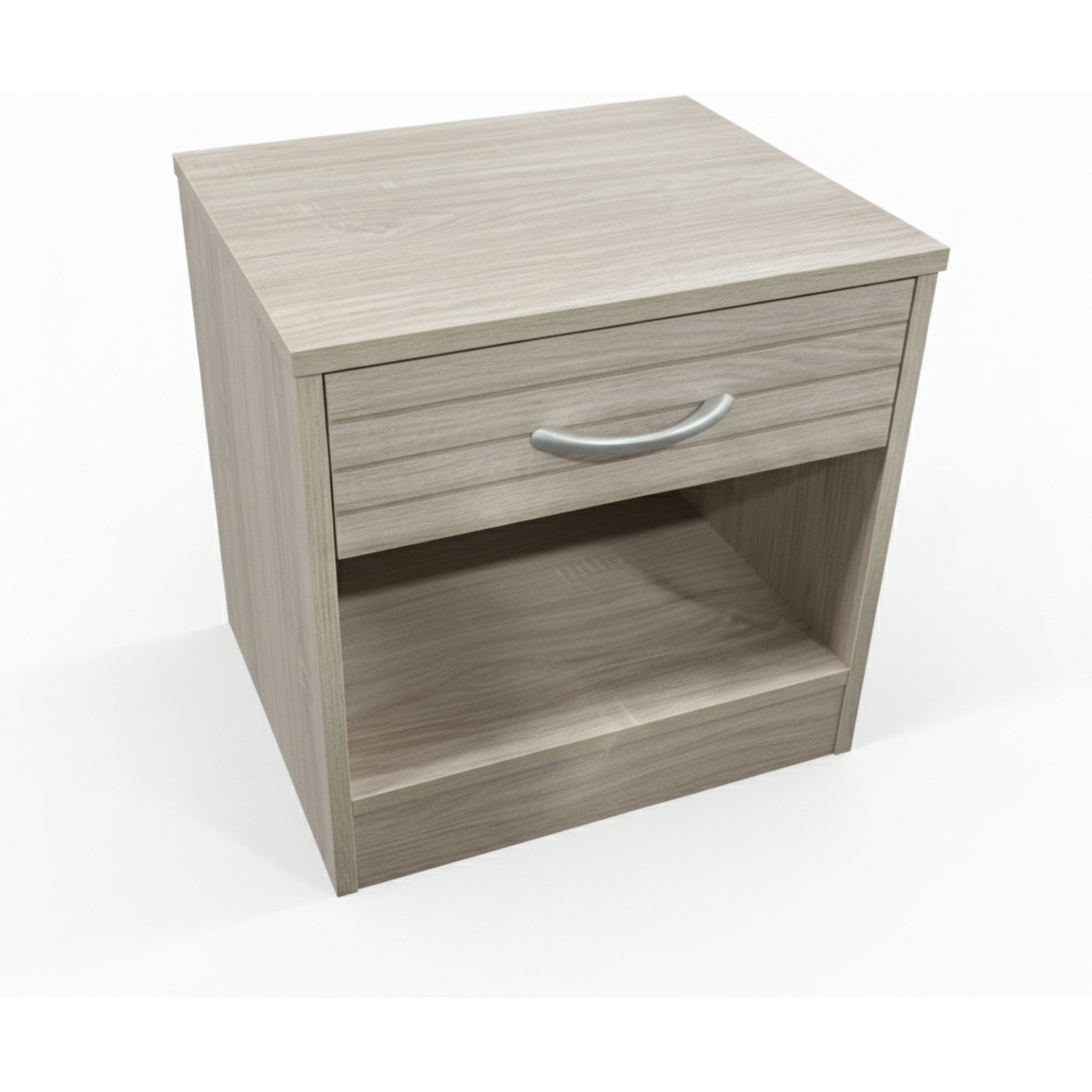 MOBLEKIT | Mesitas de Noche de Madera y Metal, Diseño Nórdico o Industrial con Opciones de Cajón, Puerta o Estantes, Muebles Compactos para Dormitorio