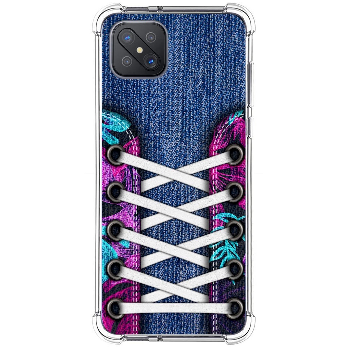 Tumundosmartphone Funda Silicona Antigolpes para Oppo Reno 4Z 5G diseño Zapatillas 06 Dibujos