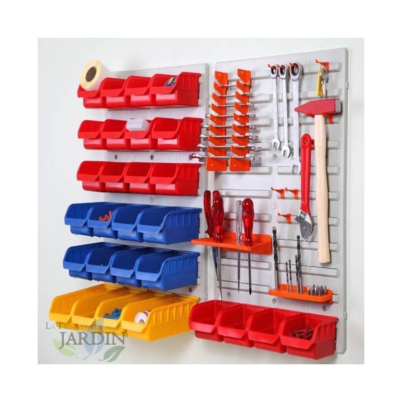 SUINGA Organizador de Taller Grande 2 Paneles 40x59 cm | Panel para Herramientas y Accesorios