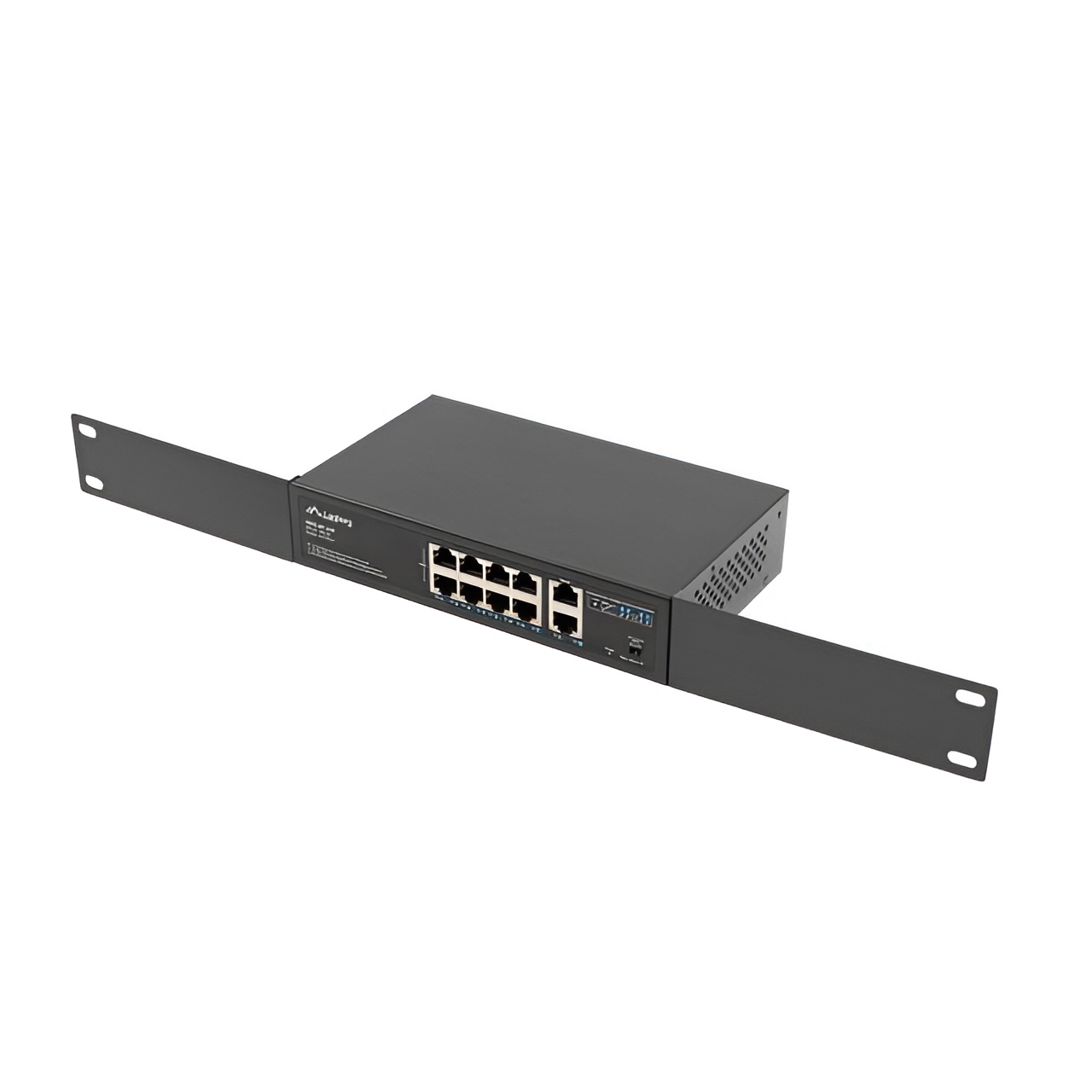 Switch lanberg 10 ptos 100mb 8xpoe+/2x gbit ether 120w rack 10"/19"