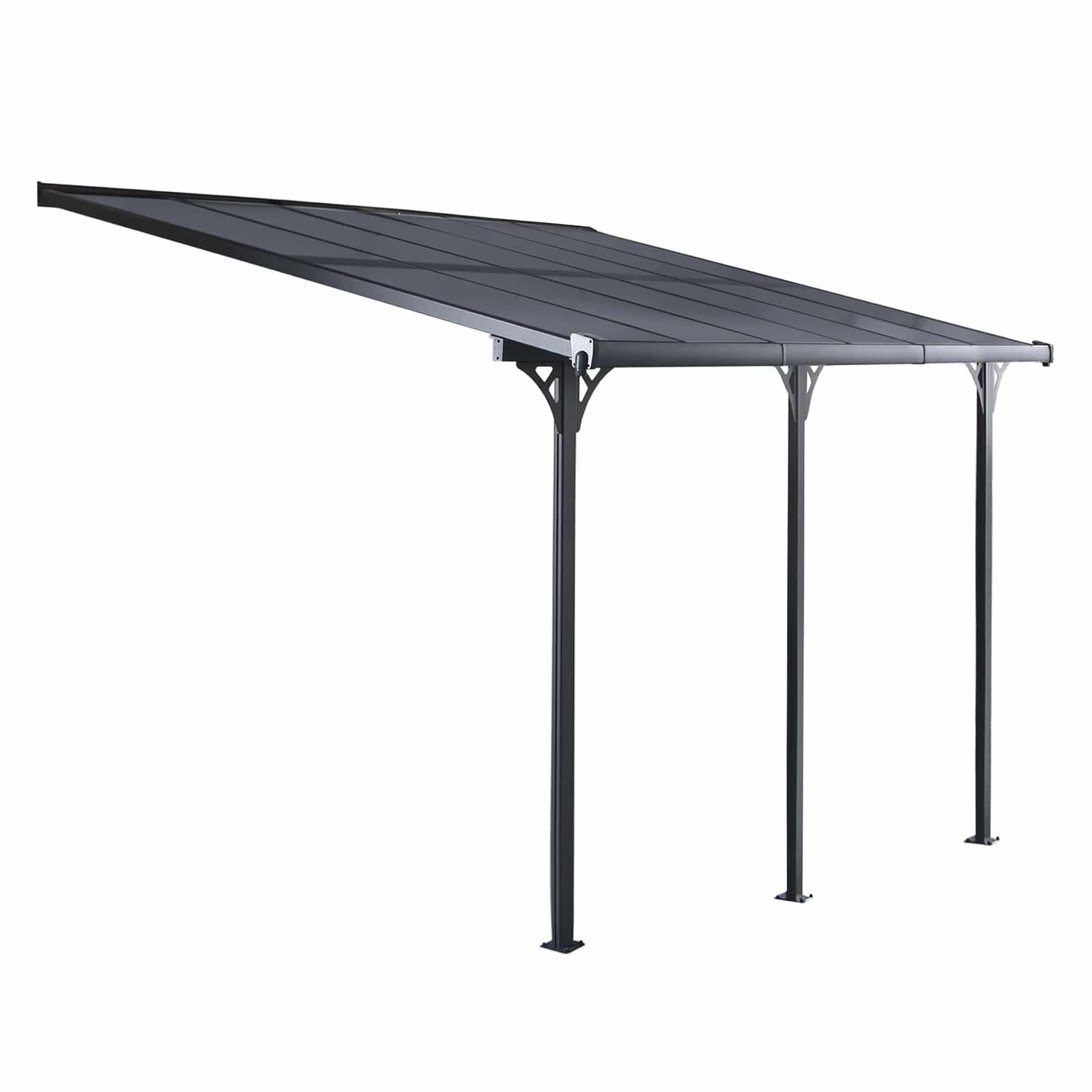 Pérgola de Pared Gardiun Elliot | Protege de la Lluvia | Aluminio y Policarbonato Anti UV | Pórticos Ajustables
