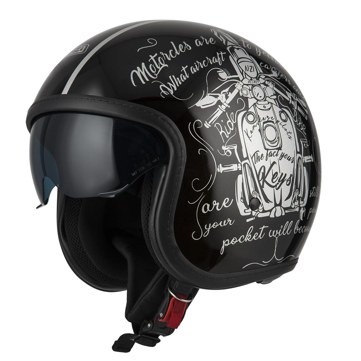NZI Casco de Moto Jet Rolling 4 Sun Personalizado UNECE R.22.05 - Tallas XS-XXL