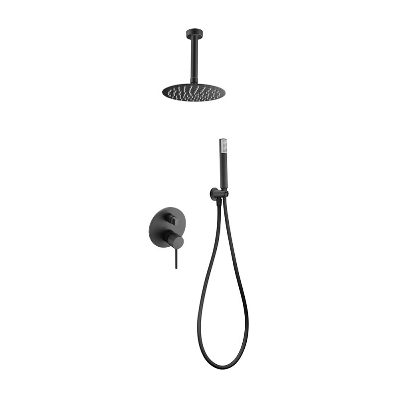 Imex Thalos GPTS045/NG conjunto moderno de ducha monomando diseño negro mate