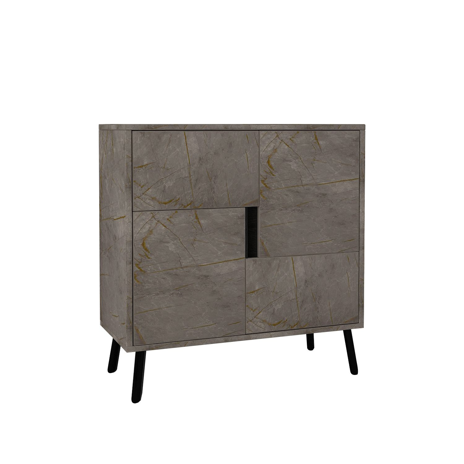 Habitat y Jardin - Mueble multiusos de madera "Darien" - 76,5 x 35 x 79,5 cm - Mármol
