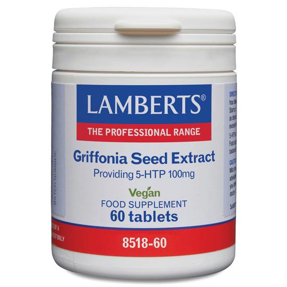 Lamberts 5HTP 100 mg (Extracto de semillas de Griffonia) - 60 Tabletas