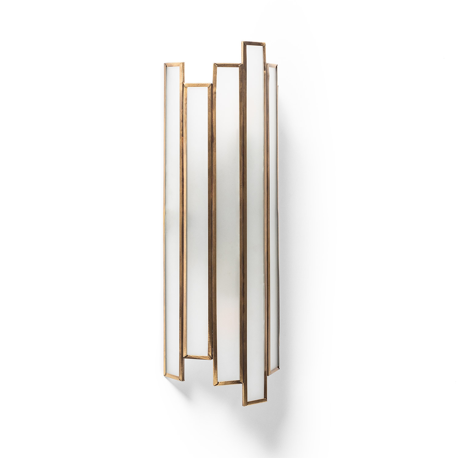 Ledkia Lámpara de Pared de Metal y Cristal Bredos Dorado