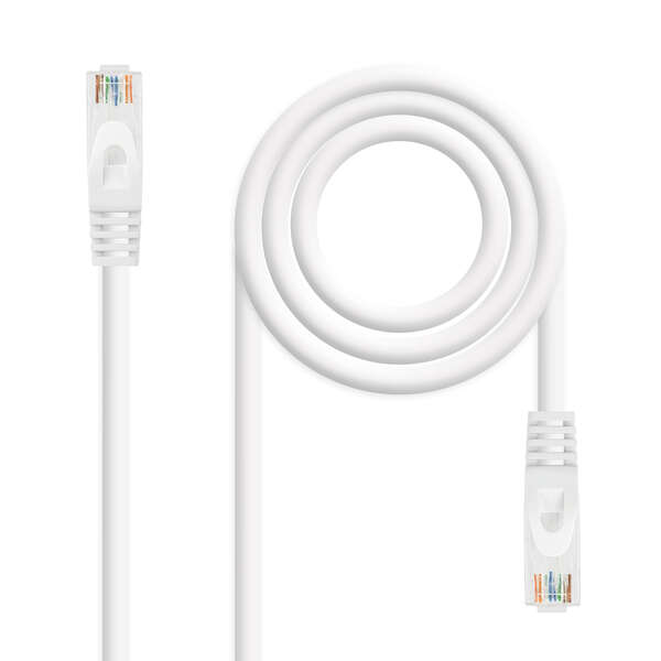 Nanocable cable de red latiguillo rj45 lszh cat.6a utp awg24 1m - color blanco