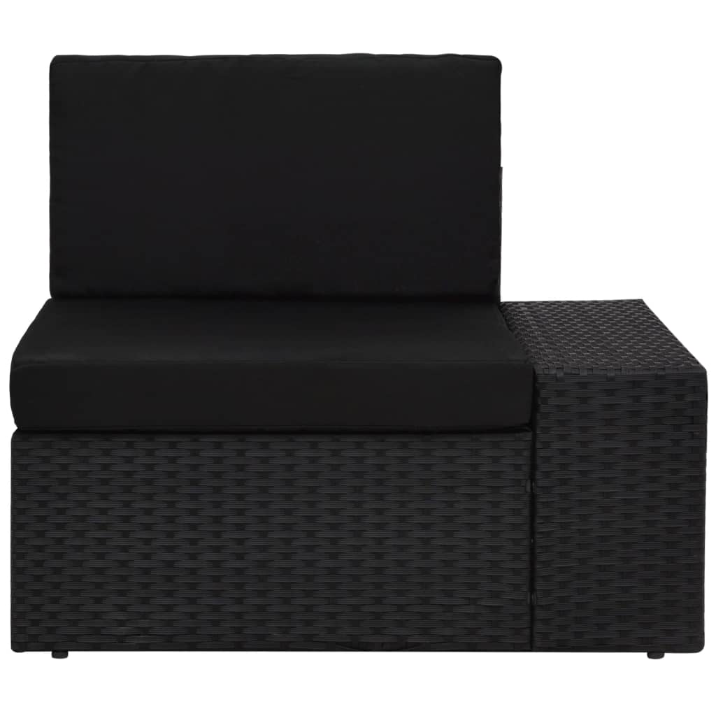 vidaXL Juego de muebles de jardín 3 piezas ratán sintético negro