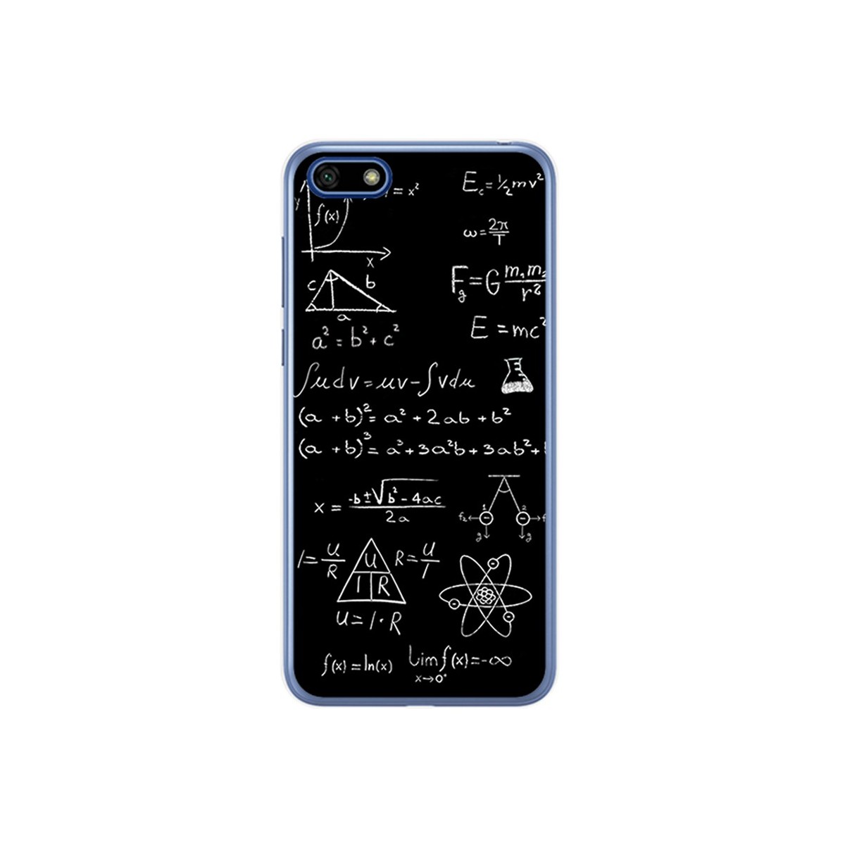 Tumundosmartphone Funda Gel Tpu para Huawei Honor 7S / Y5 2018 Diseño Formulas Dibujos