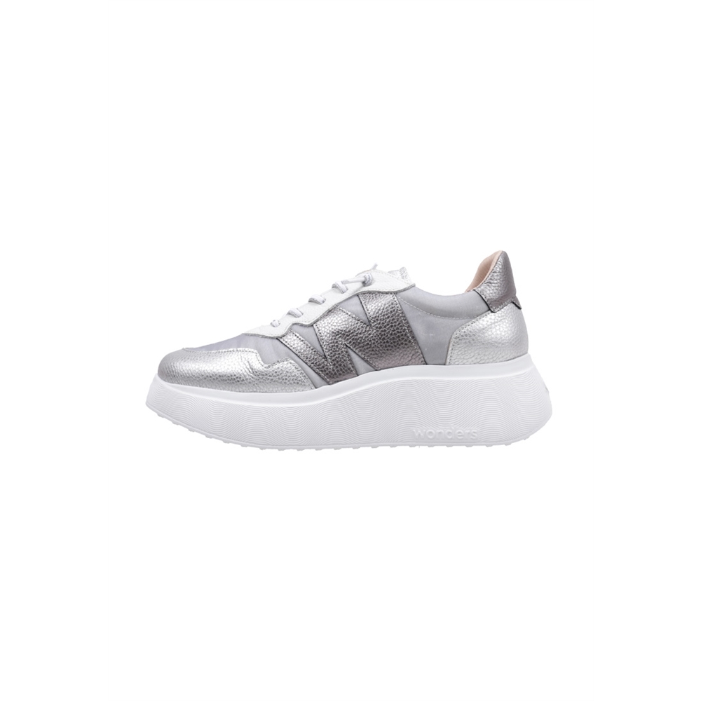 Wonders A-3622 Deportivas Con Cuña Mujer Plateado