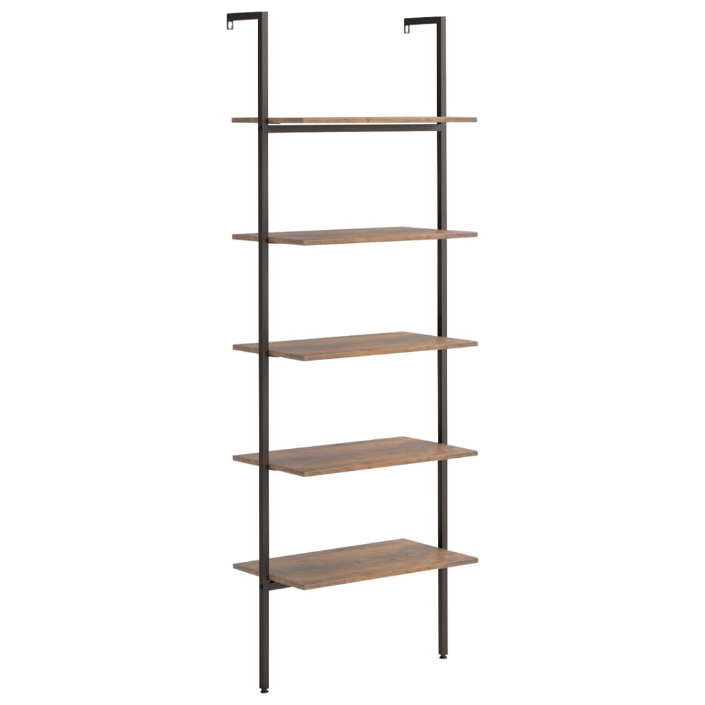 Vidaxl Estantería Inclinada 5 Baldas 64x35x185 Cm Marrón Claro