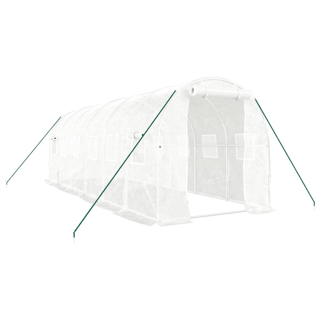 vidaXL Invernadero con estructura de acero blanco Multitalles