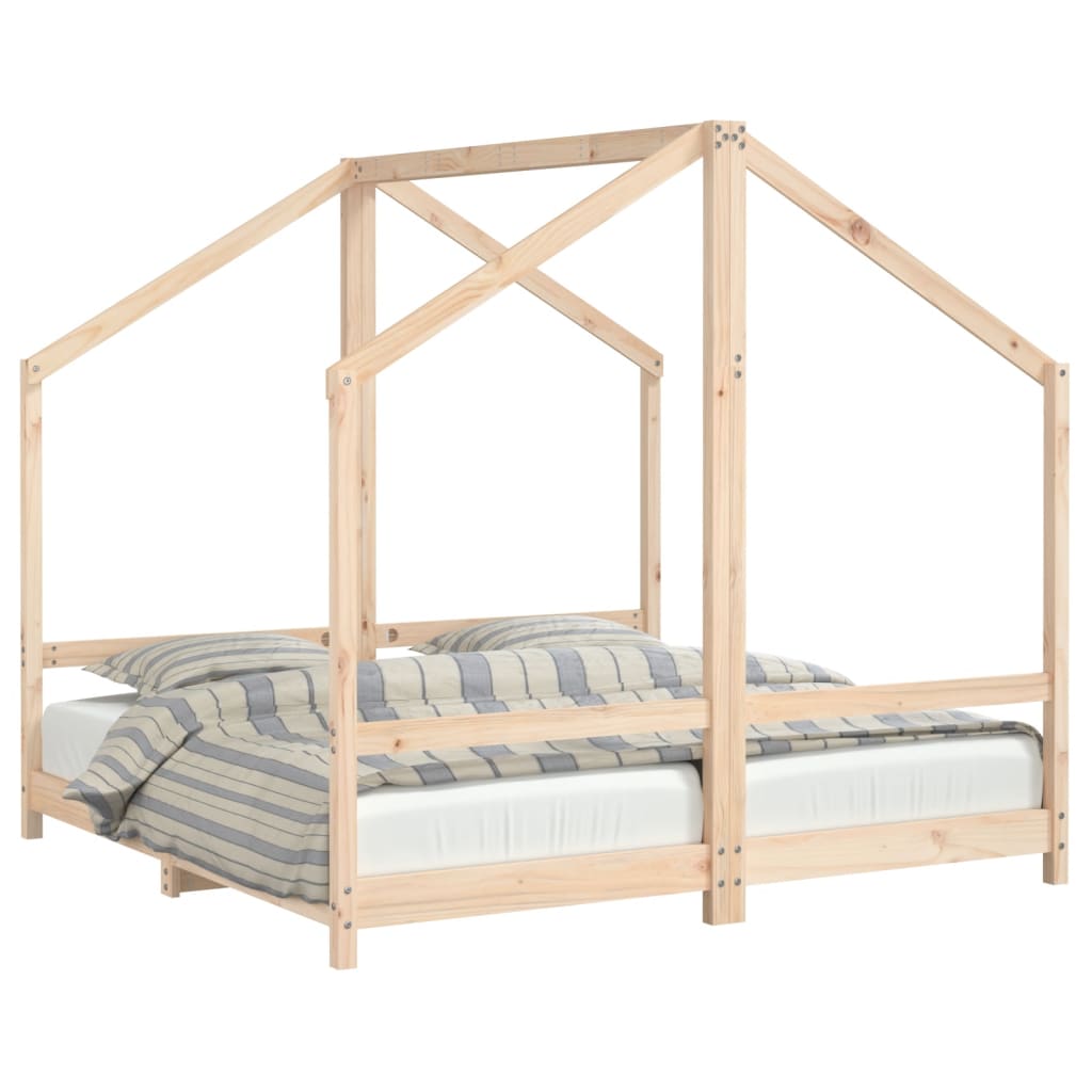 vidaXL Estructura de cama de niños madera de pino 2x(80x160) cm