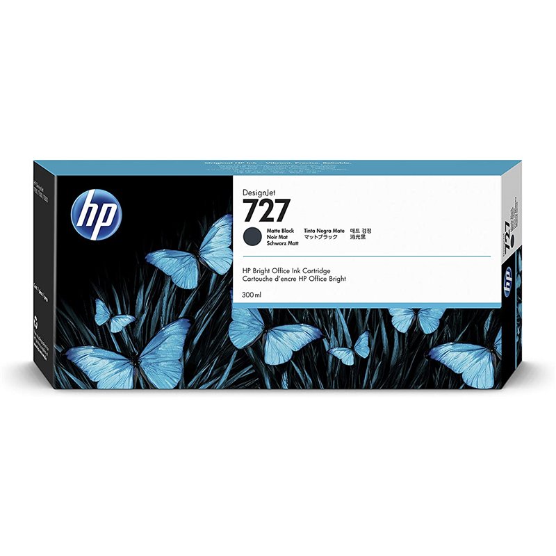 Cartucho HP 727 Negro MATTE Gran Capacidad DESIGNJET T1500 T1530 T2500 T2530 T920 T930