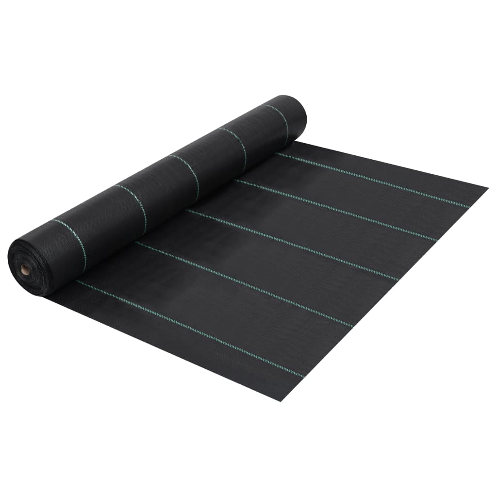 vidaXL Estera de Control de Malezas y Raíces PP 2x100 m Membrana Jardín Color Blanco,  Verde,  Negro y mas