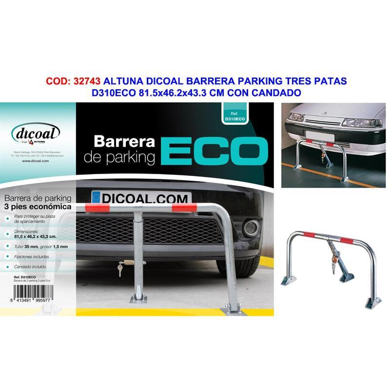 Altuna dicoal barrera parking d310eco 81.5x46.2x43.3cm+candado