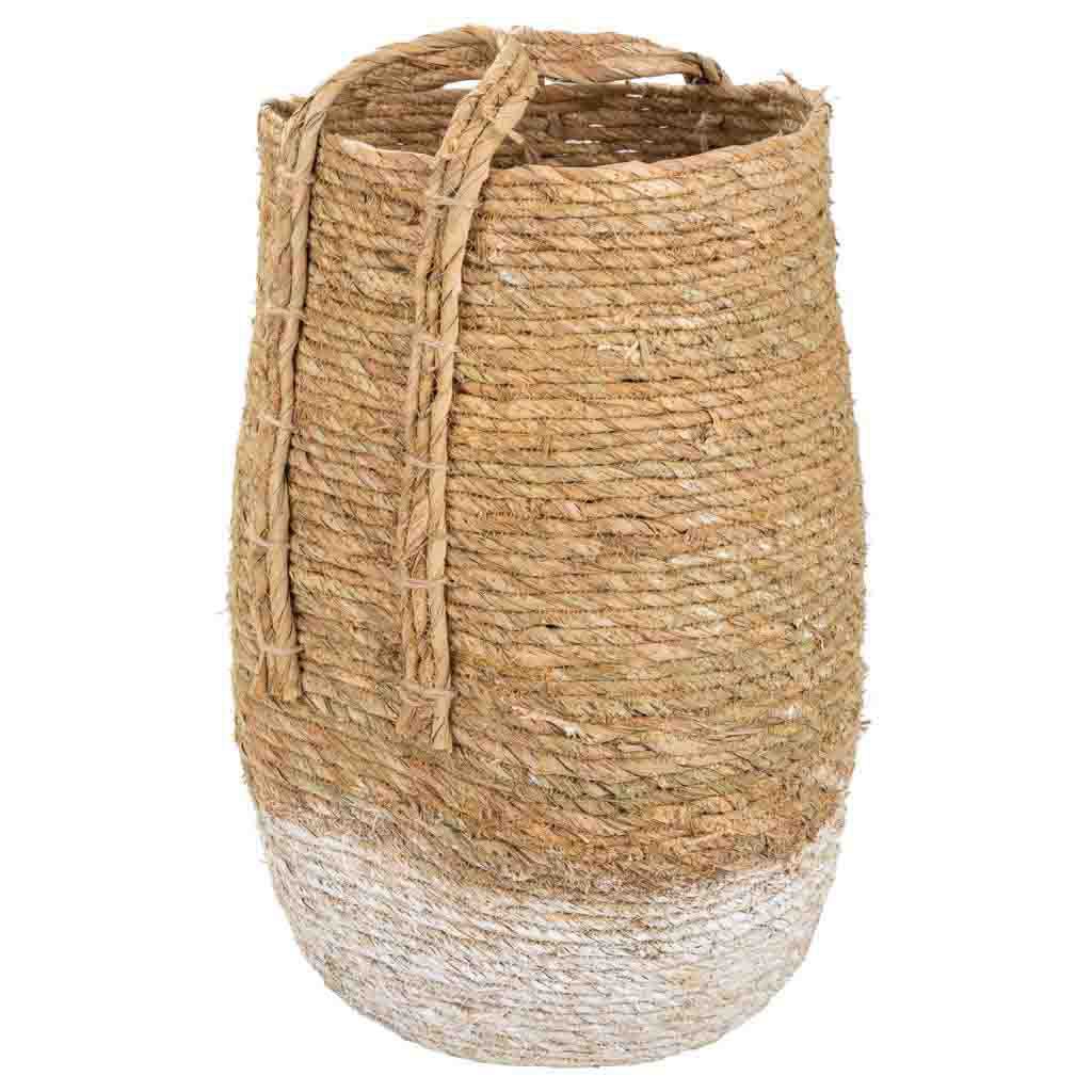 Capazo De Fibra Natural Tejido Artesanal 37x27x60cm, El mejor complemento para tu hogar