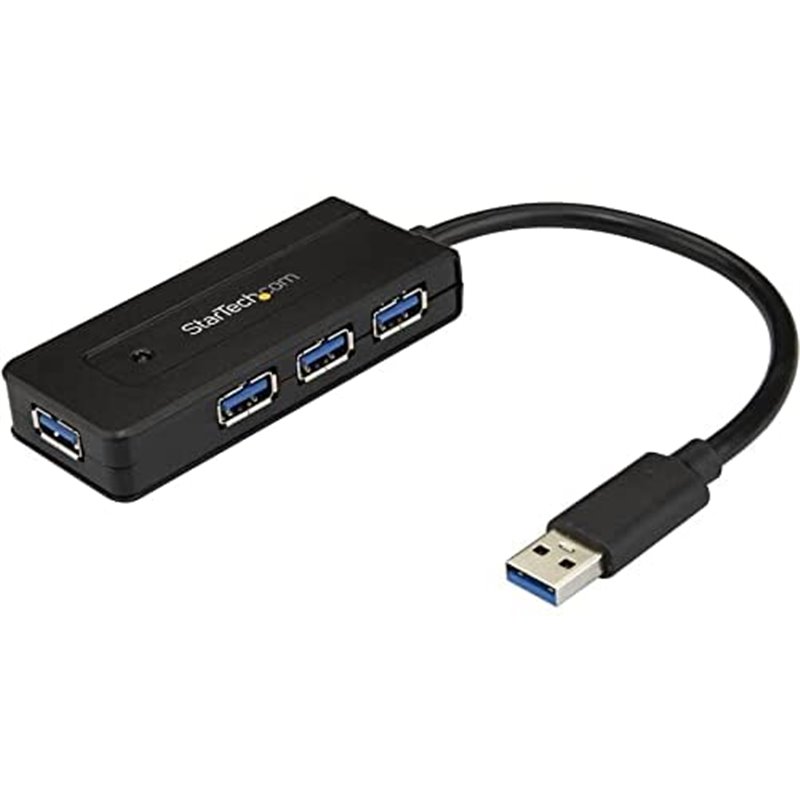 Hub Startech St4300 Mini 4 Puertos Usb 3.0 Black