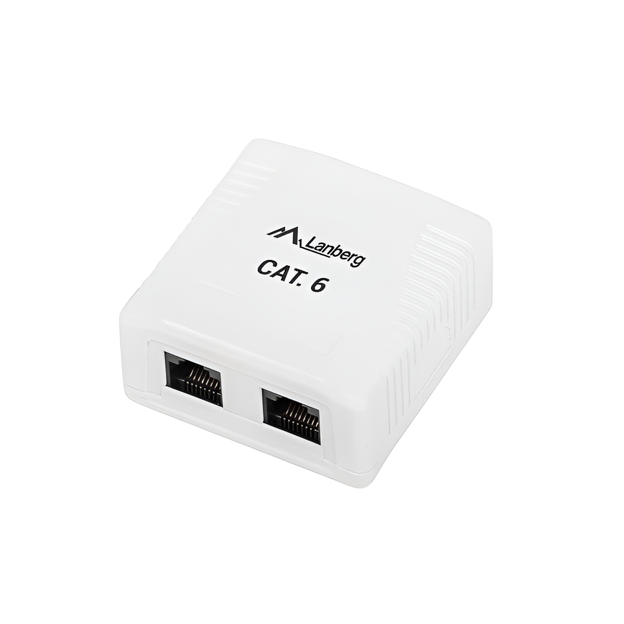 Roseta de superficie lanberg cat.6 utp 2x toma rj45 blanco