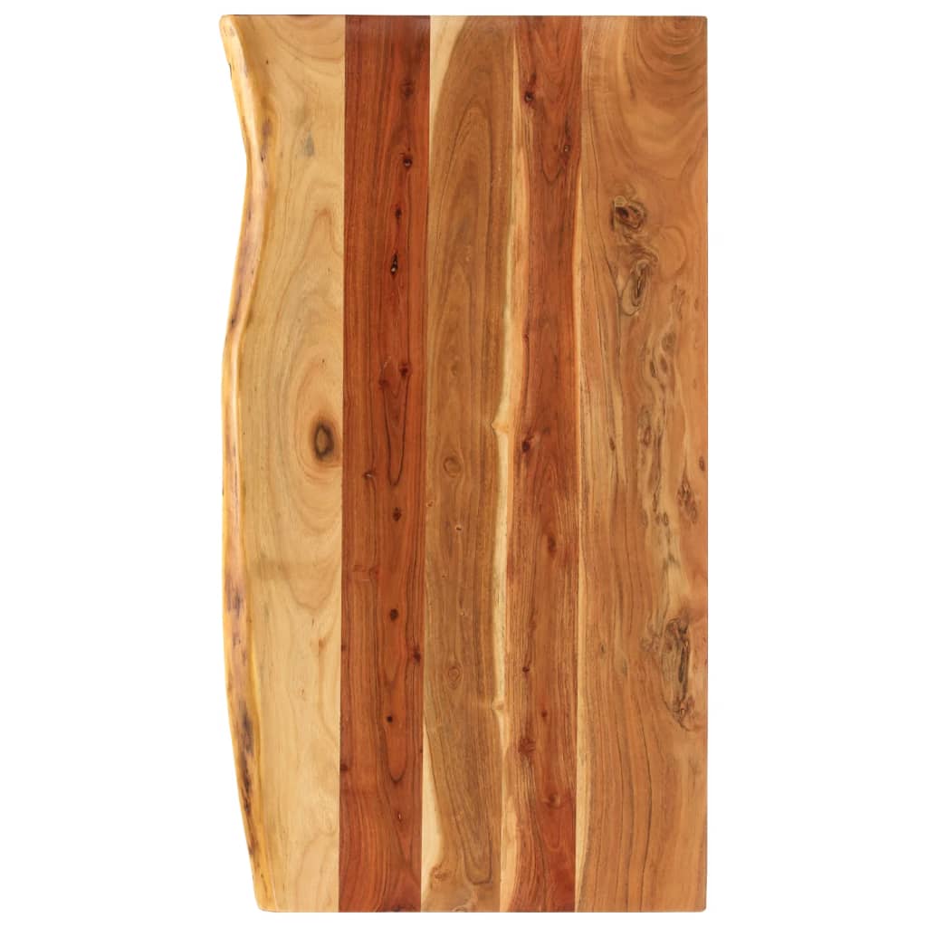vidaXL Encimera para armario tocador madera maciza acacia en dimensiones 114 x 52 x 2.5 cm/80 x 52 x 2.5 cm/100 x 52 x 3.8 cm y más | almacenamiento funcional diseño moderno para baño dormitorio sala