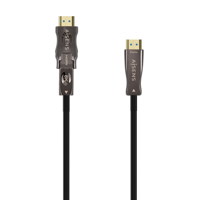 AISENS - Cable Hdmi V2.1 AOC Desmontable Ultra Alta Velocidad / Hec 8K@60Hz 4K@120Hz 4:4:4 48Gbps, A/M-D/A/M, Negro, 30M A153-0646