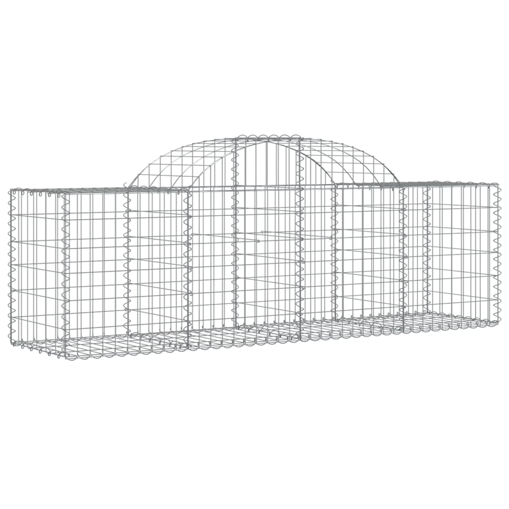 Pack 9 Vidaxl Cestas de Gaviones | Forma de Arco | Hierro Dimensiones 200x30x100/120cm