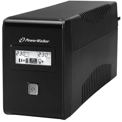 BlueWalker UPS PowerWalker VI 650 LCD, negro
