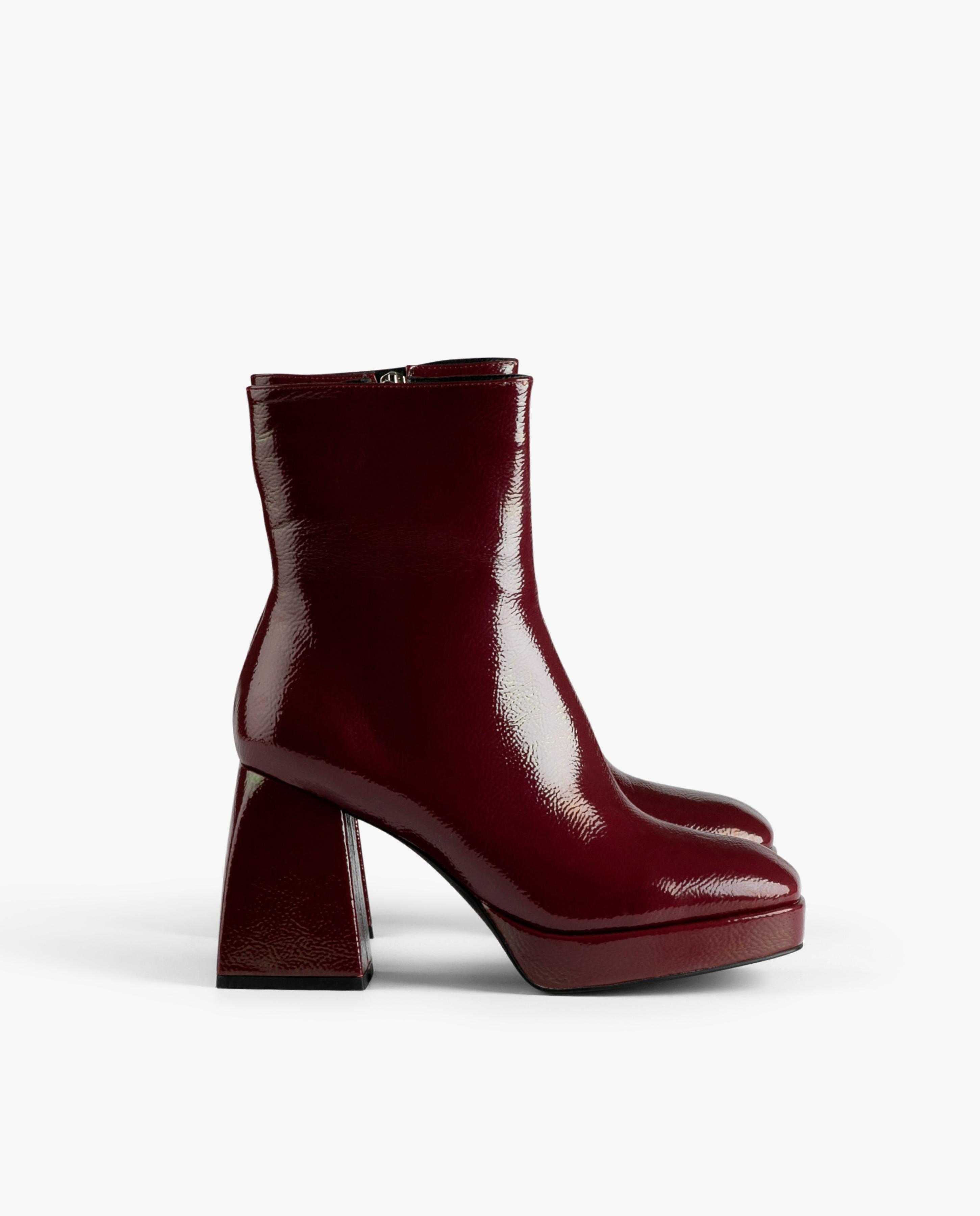 Mim Shoes YASU BURDEOS Bota de tacón con plataforma Mujer 6702305706078
