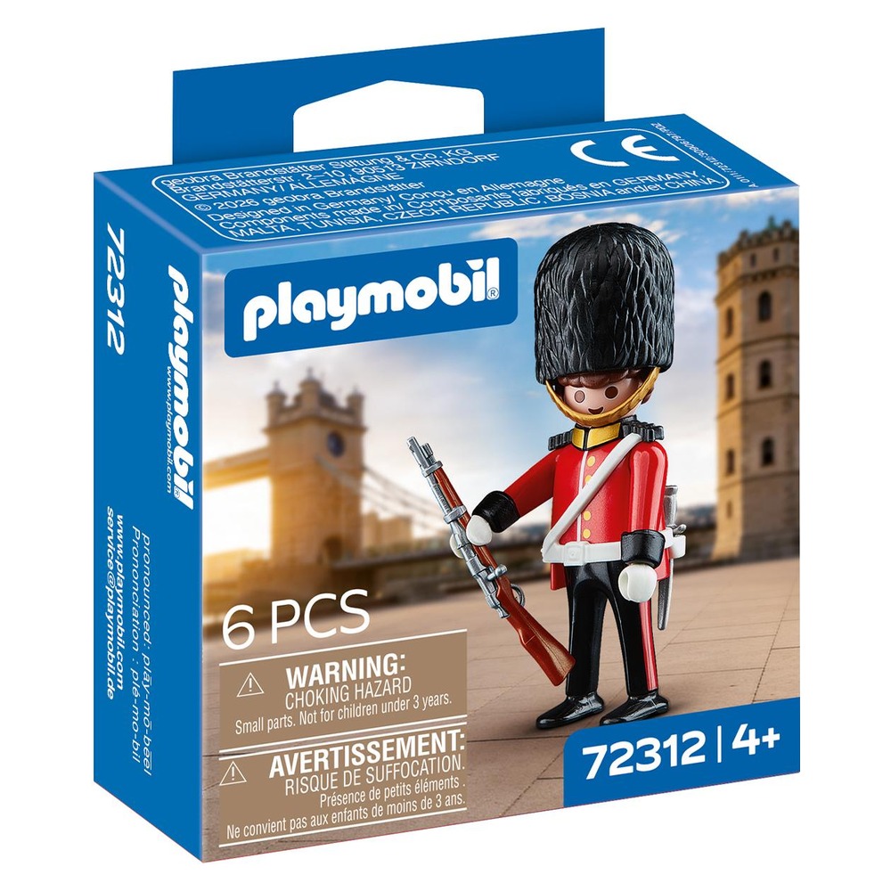 PLAYMOBIL - GUARDIA REAL, 72312, TIENDA CON LICENCIA OFICIAL, FAMOBIL, CLICKS, JUGUETES, FIGURAS, MUÑECOS, 100% ORIGINAL, LONDRES, INGLATERRA, BUCKINGHAM PALACE